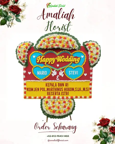 Papan Bunga Pernikahan Wonosemi